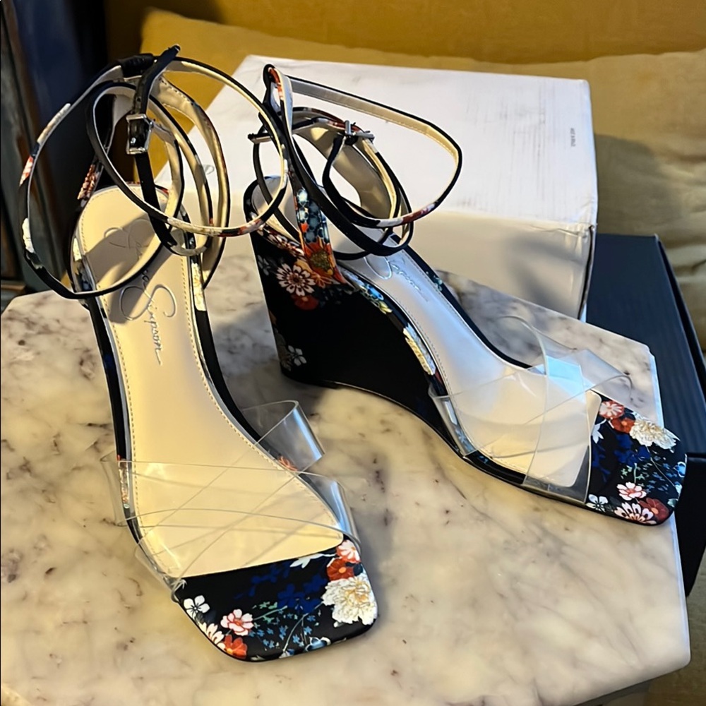 Jessica Simpson Floral Wedge Sandals